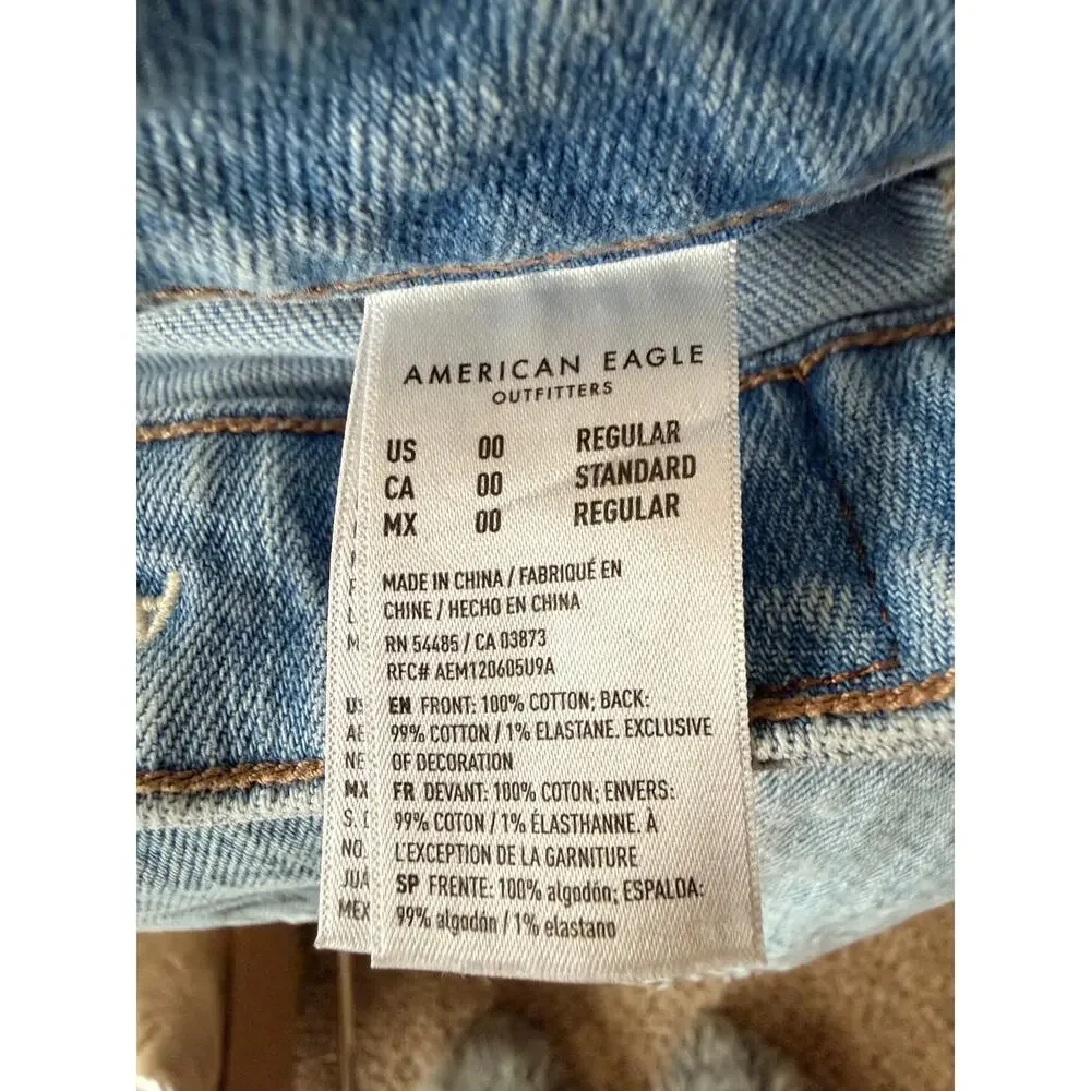 American Eagle Denim Jeans Strigid Strait Leg 00 - Picture 6 of 7